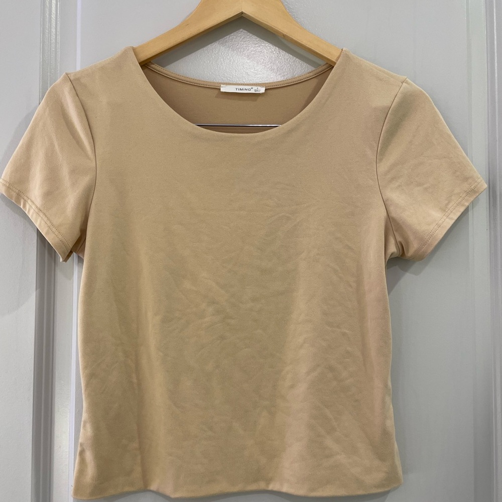 Tan Crop Top